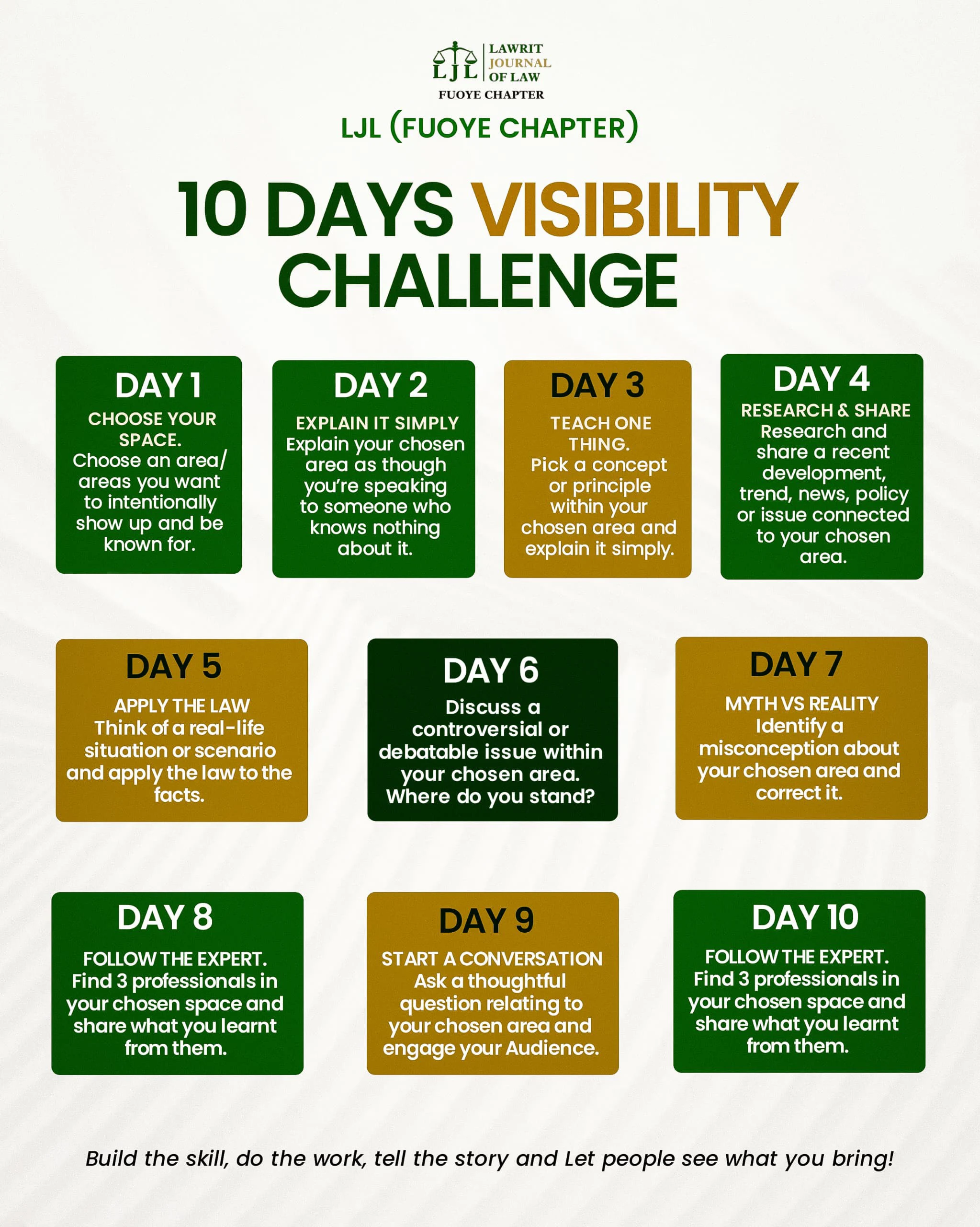 LJL(FUOYE Chapter) 10 Days Visibility Challenge graphics